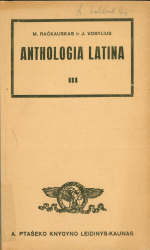 Anthologia Latina. D. 3 (1940)