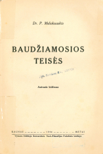 Baudžiamosios teisės (1934)