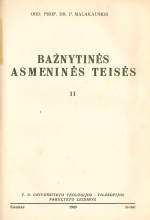 Bažnytinės asmeninės teisės. D. 2  (1940)