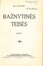 Bažnytinės teisės (1932)