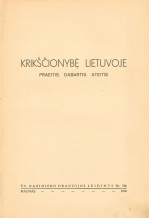 Krikščionybės kelias Lietuvon (1938)